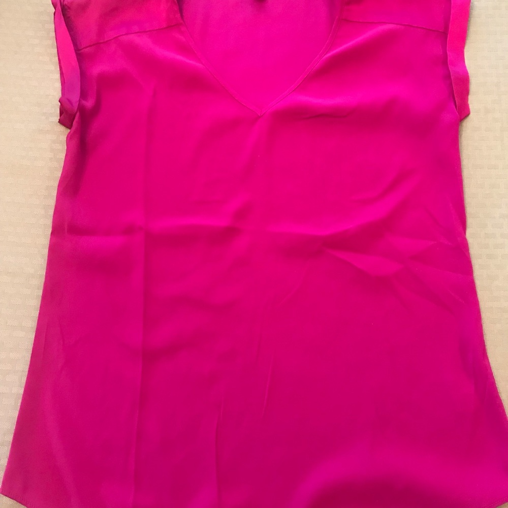 Silk-like bright pink top